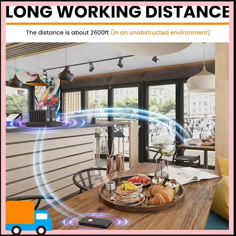 

Restaurant Pager System, Pagers For Restaurants 20 Guest Pagers, Plastic Buzzers Vibration Flashing Customer Service,US Plug
