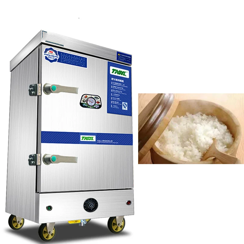 

Electric Heating Rice Steamer Cabinet Commercial Restaurant Use Automatic Steamed Stuffed Bun Dumpling Steaming Machine