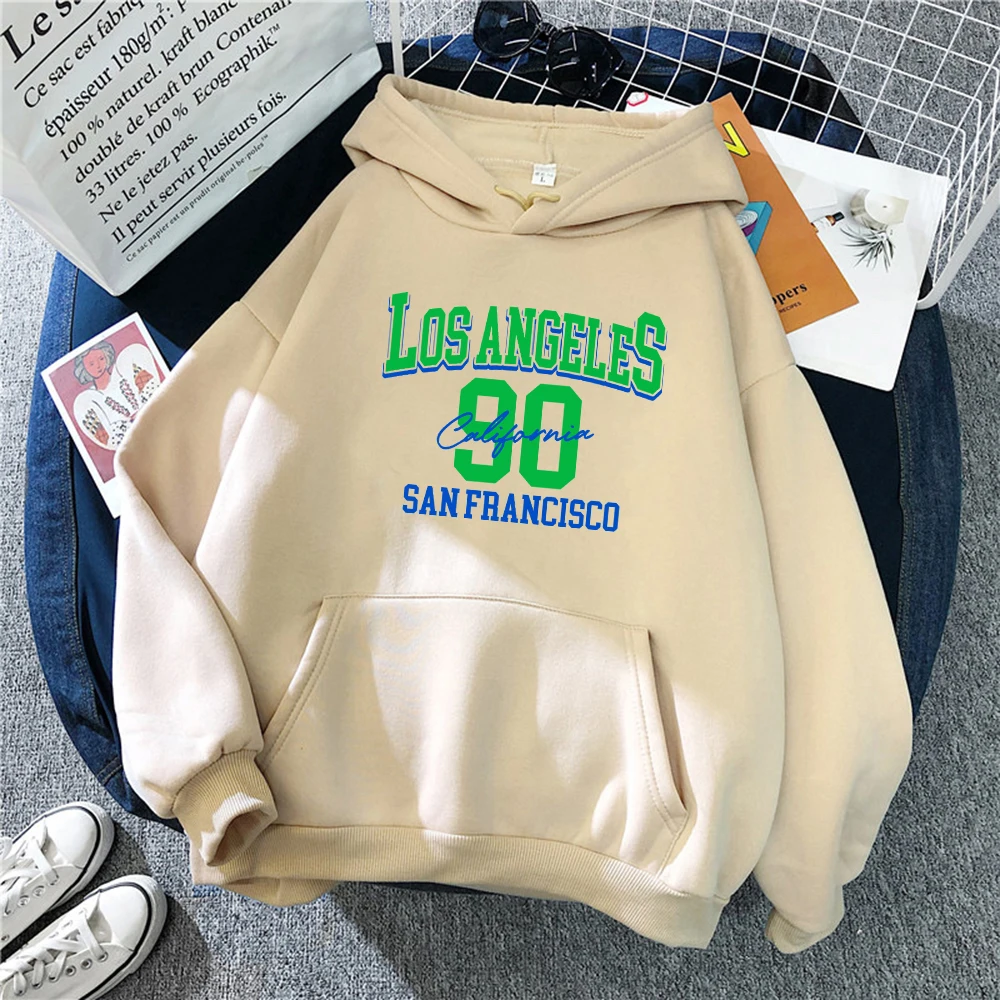 Los Angeles San Francisco Patroon Vrouwen Hoody Mode Fleece Hoodie Herfst Veelkleurige Kleding Casual Losse Vrouwelijke Hoodies