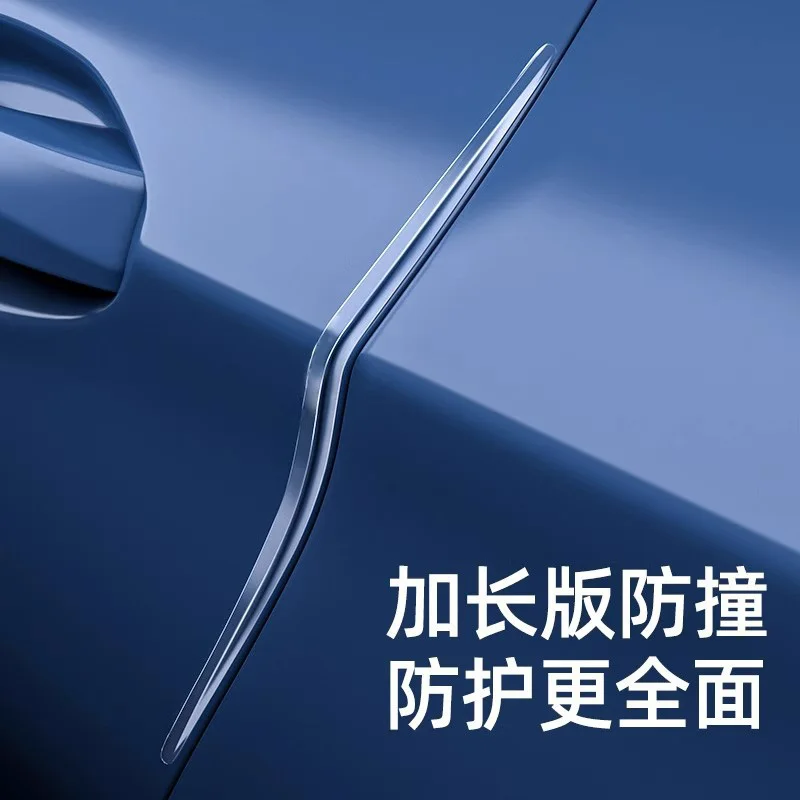 2/4PCS Silicone Car Door Edge Protector Bars Anti-Collision Stickers Rear View Mirror Cover Protection Strips for Vehicle Safety
