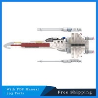 293 PCS Star Battle Series Creative Cool X-Wing Fighter Building Block Model Educational DIY Assembly Toy Children Festival Gift