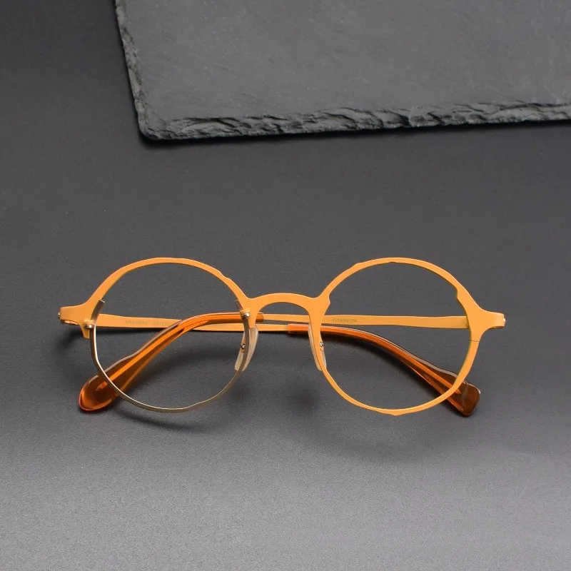 Personalized Niche Round Frame Glasses MM-0052 Irregular Prescription for Women Eyeglass Blue Light Men Oculos Eyewear Reading