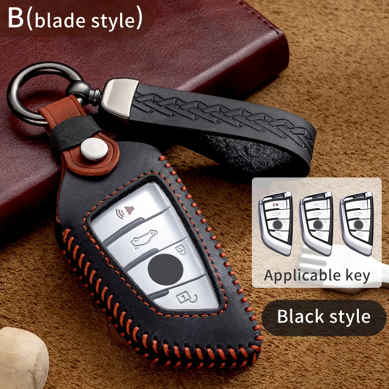 

For BMW X1 X3 X5 X6 X7 1 3 5 6 7 Series G20 G30 G11 F15 F16 G01 G02 F48 Leather Car Remote Key Case Cover Shell Fob Keyless