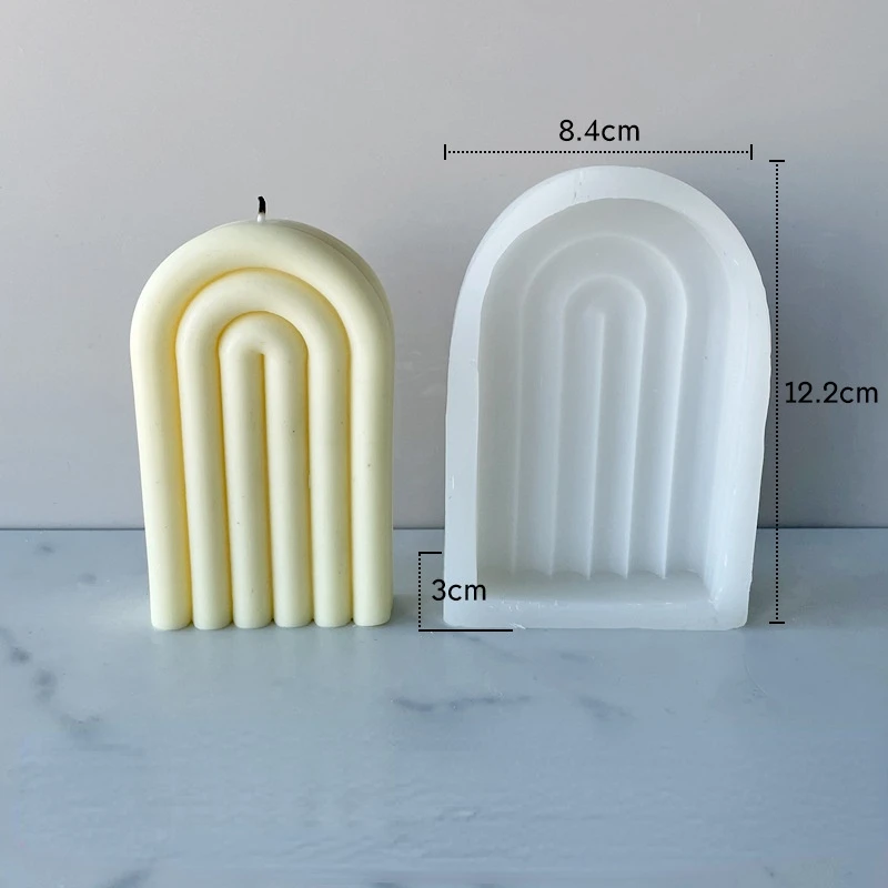 

U Shape Rainbow Bridge Candle Silicone Mold Arched Door N Shape Candle Mold Gypsum Resin Mold Candle Making Supplies