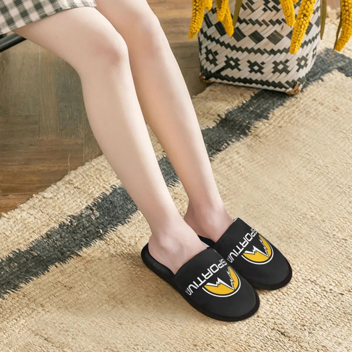 La Sportiva Logo Soft Scuff Memory Foam Slippers Women Bedroom House Shoes