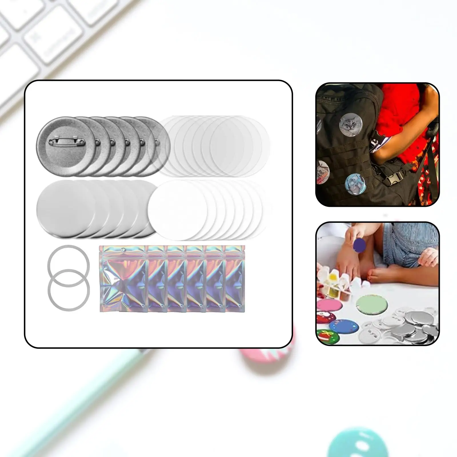 

Металлические круглые заготовки для значков с застежкой-пуговицей, набор для изготовления подарков ручной работы, академических мероприятий и аксессуаров