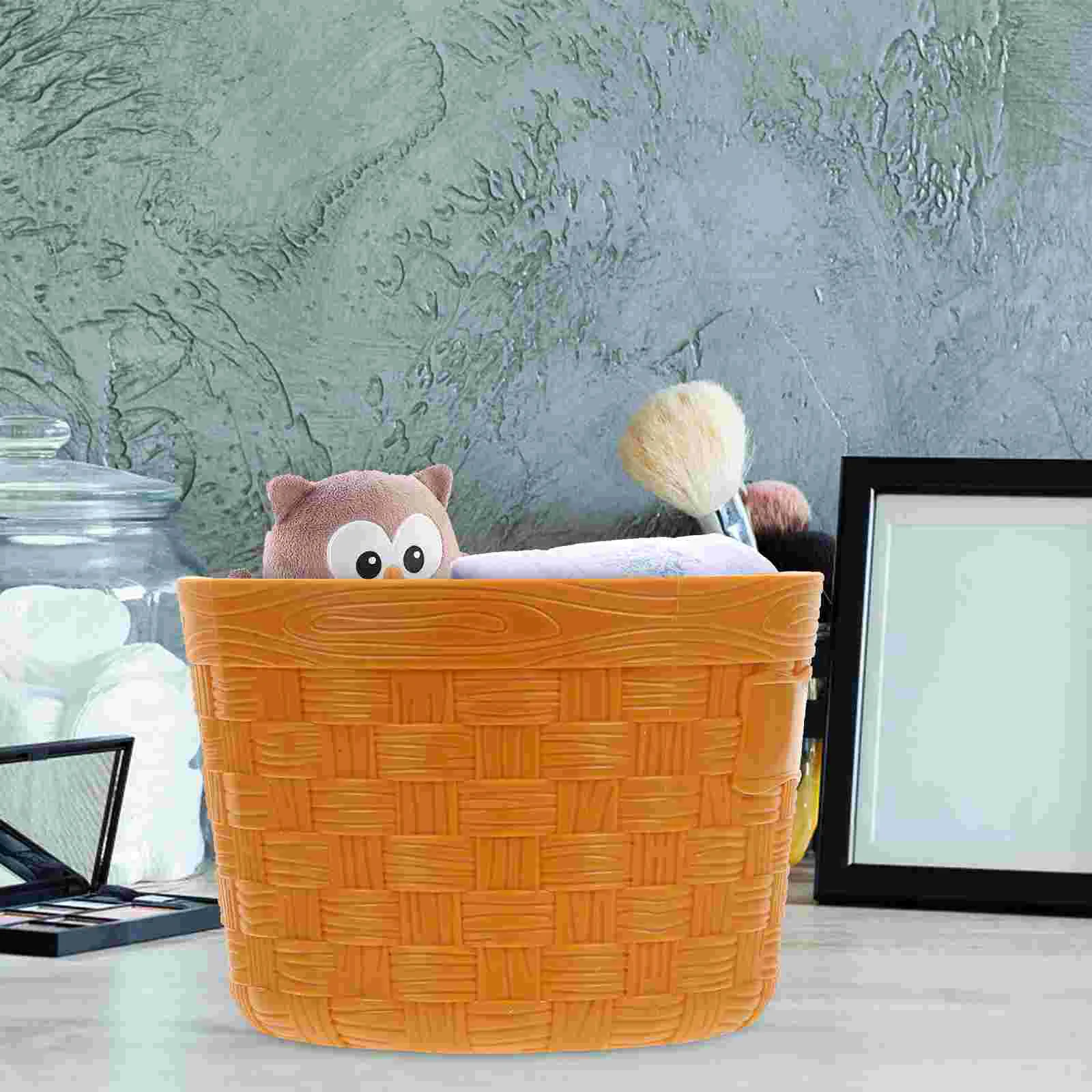 Vegetable Basket Toy Storage Bucket Children’s Toys Fruit Orange Plastic for Kids