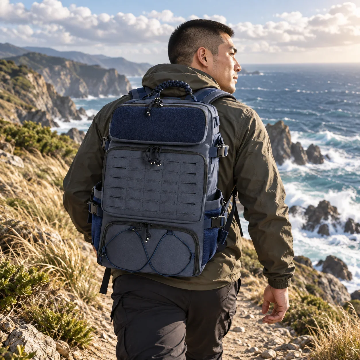 Large Luggage Backpack with Modular System, Multiple Compartments and Space for Shoes