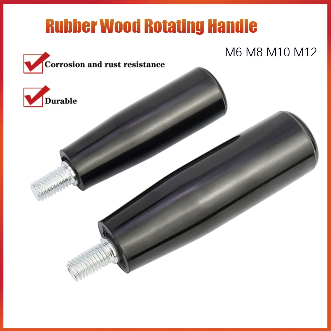 1-10Pc M6M8M10M12 Bakelite Rotating Handle Detachable Rod Milling Machine Through Hole Threading Rod Machine Tool Plastic Handle