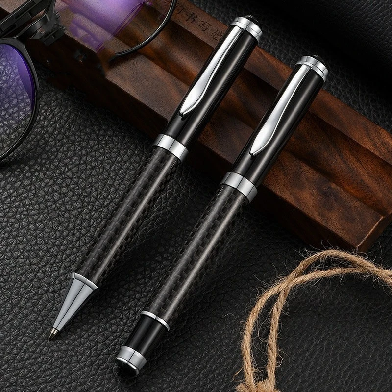 عالية الجودة الكلاسيكية ألياف الكربون قلم حبر جاف/الأسطوانة الكرة أقلام القرطاسية مكتب اللوازم المدرسية الكتابة الملء هدية القلم MB #1