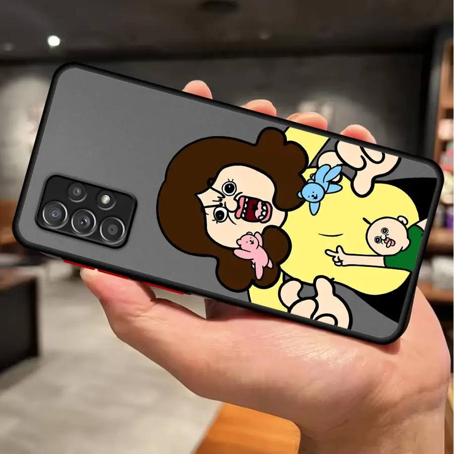 

Чехол B-angbangs Yuzhis Cartoon для Samsung Galaxy A25 A26 A21s A35 A33 A52 A56 A53 A36 A54 A24 A34 A73 Задняя крышка телефона