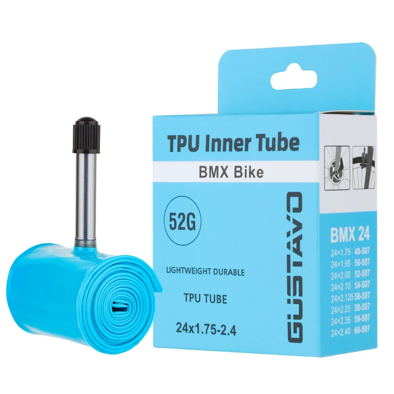 AliExpress NONE GUSTAVO BMX Bike TPU Inner Tube 24" 507 24x1.75 1.95 2.00 2.10 2.125 2.25 2.35 2.40 Inch Tyre Tube Schrader valve Cycling parts