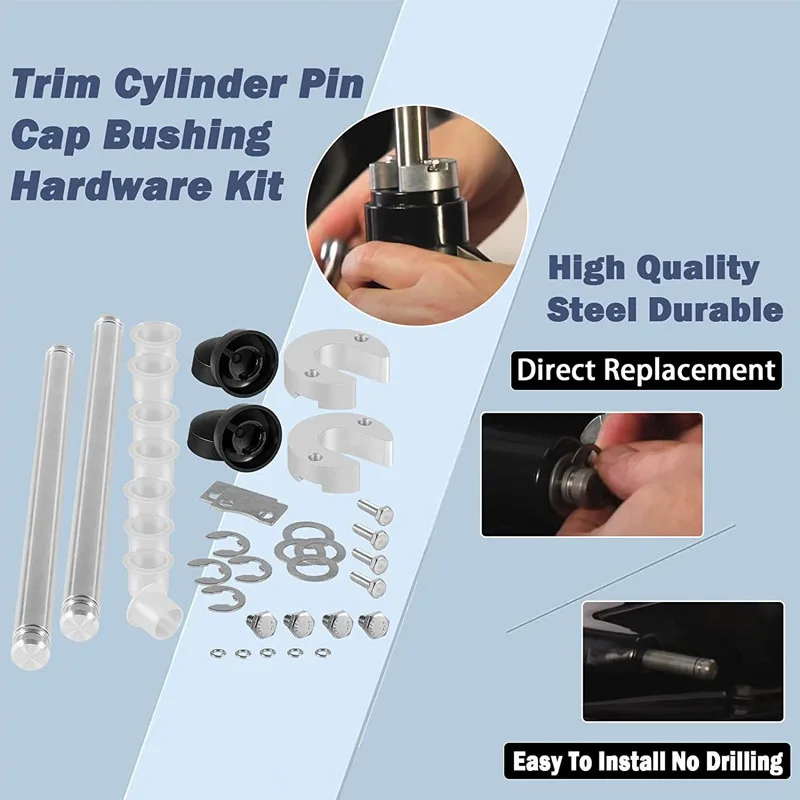 9B-116B Trim Cylinder Pin Cap Bushing Hardware Kit for SEI Marine 9B-116 Mercruiser Alpha One Gen II Trim Cylinder Hardware Kit