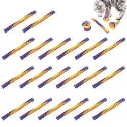 Kitten Toy Spring Tube Durable And Colorful Spring Coils Interactive Flexible Spring Chew Toys For Cats And Kittens To Swat Bite