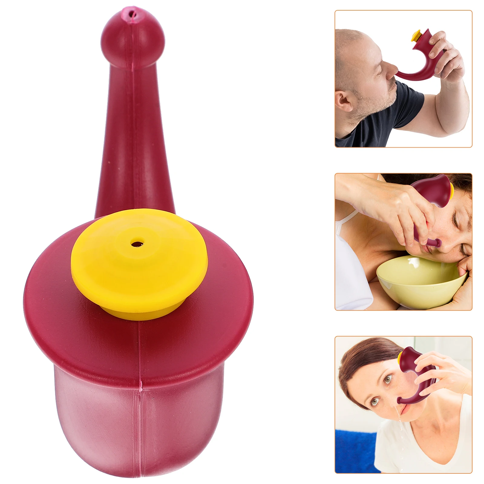 Yoga Neti Pot Nasal Rinsing Nose Wash Irrigation System for Adults Nasal Irrigator Red Horn Cleaner Washer Rinser Neti Pots