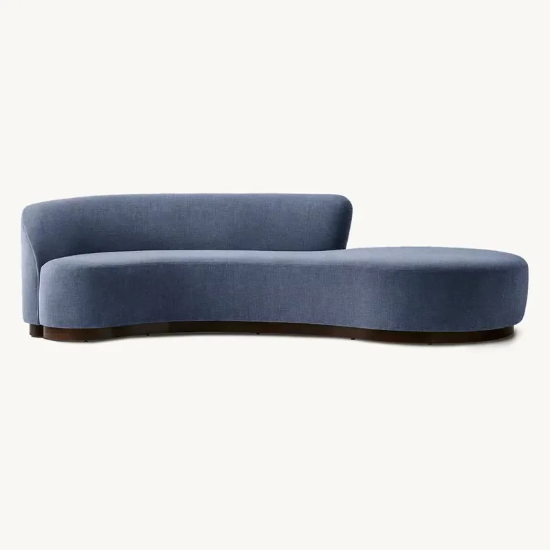 #Wholesale High Quality Indoor Home Furniture Modern Living Room Sofa Set Asymmetric Back -Shaped Arc Design Sofa
