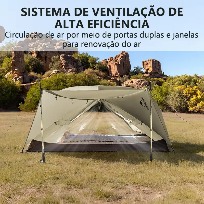 Barraca de Acampamento Naturehike Mongar 2 UL para 1-3 Pessoas à Prova — foto 3