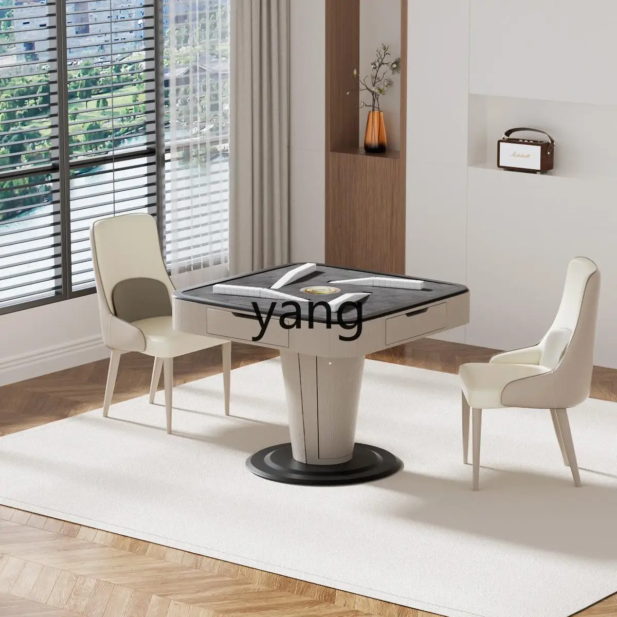 Lmm automatic household mahjong table dining table dual-purpose bass electric machine integrated hemp