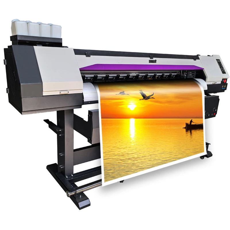 Factory DX5 XP600 1.8m Large format banner canvas vinyl wallpaper eco solven plotter printing machine