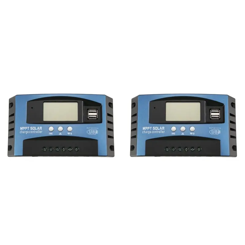 A20F-2X 100A MPPT Solar Charge Controller Dual USB LCD Display 12V 24V Auto Solar Cell Panel Regulator With Load