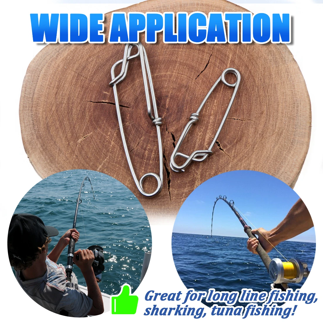 FishTrip Longline Fishing Snap Clips Edelstahl Floatline Thunfisch Longline Shark Clips Longline Ast Kleiderbügel Snap Splitter – Detail 7