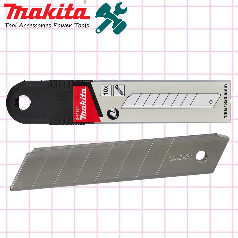 Makita D-74734 10X Snap Off Knife Blades For Multi-function Knife 100*18*0.5MM Hand tool Accessories