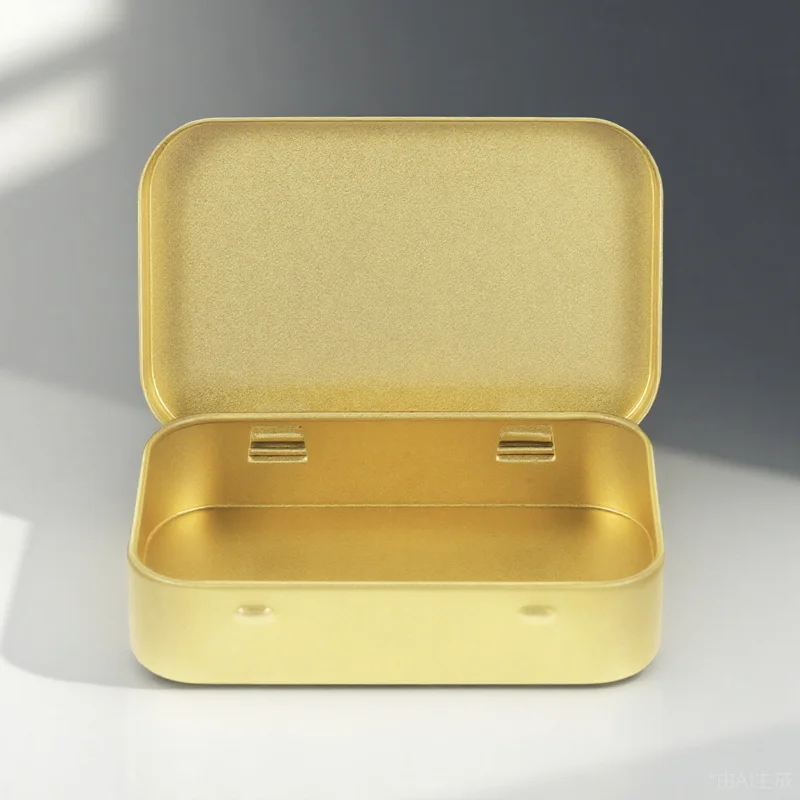 

6Pcs Flip Lid Storage Box Durable Tinplate Candy Case Small Rectangle Tin Box Gift Container Tinplate Can Small Tins with Lids