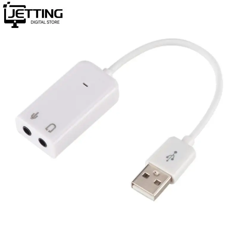 JETTING USB 2.0 Virtual 7.1 Channel External USB Audio Sound Card Adapter Sound Cards For Laptop PC Mac With Cable