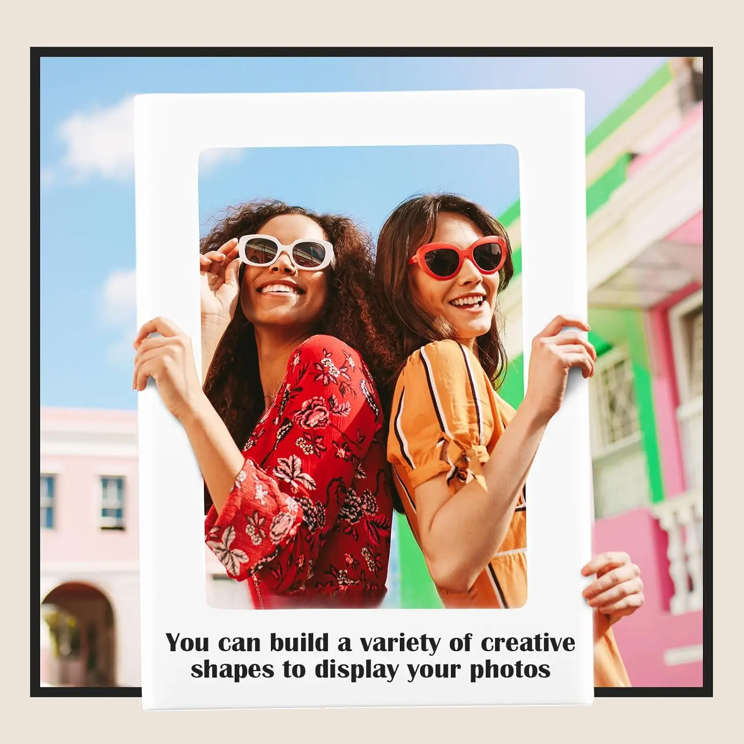 20 ชิ้นสีดำ/สีขาวกรอบรูปแม่เหล็ก 3 นิ้วผู้ถือรูปภาพตารางจอแสดงผลบนตู้เย็นตู้เย็นสำหรับฟูจิฟิล์ม อินสตากซ์ มินิฟิล์ม