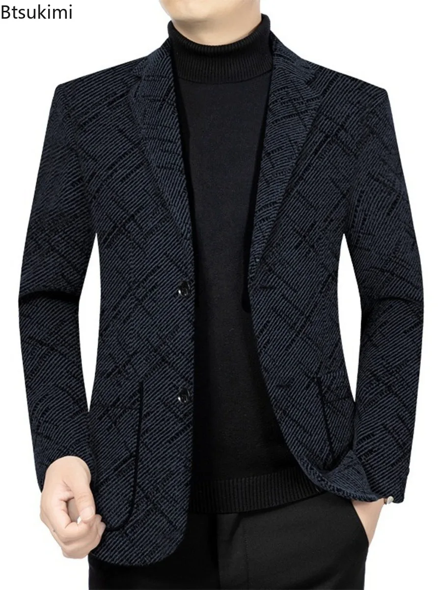 

Men's Formal Business Blazers Korean Design Single-breasted Suits Coats 2024 High Quality Male Slim Fit Blazers Jackets Size 4XL