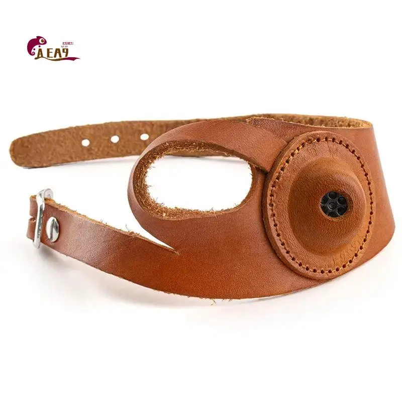 AEA9-Sewn Leather Thimble Hand Protector, Anti-Slip, Hand-Embroidered Sewn Hand Protective Gloves