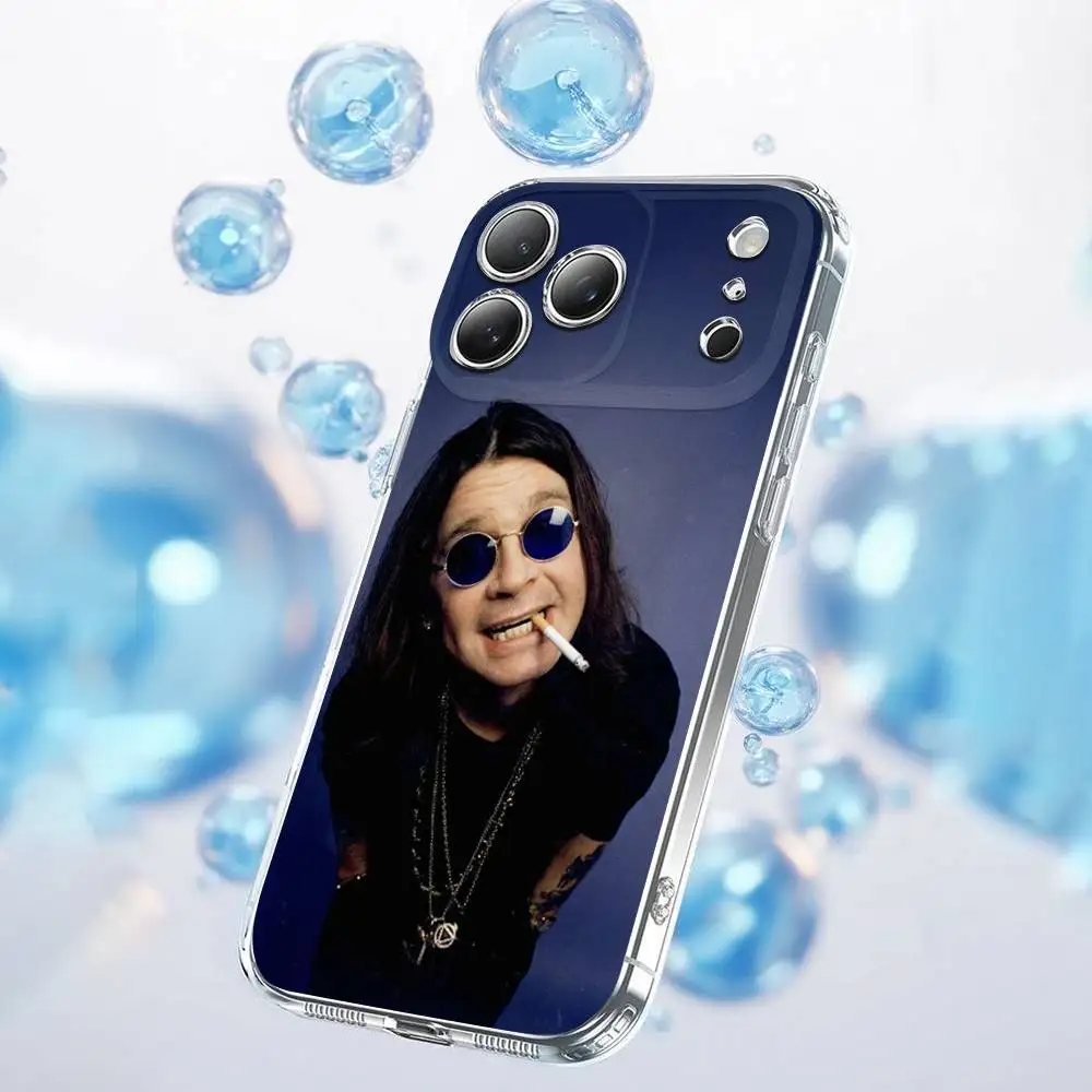 Capa de telefone Singer O-Ozzy Osbourne para iPhone 17,16,15,14,13,12,11 Plus,Pro,Max,Plus,E,Air,Mini Capa transparente