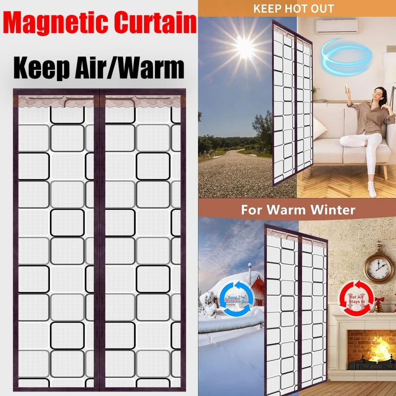 Magnetic Translucent Door Curtain Warm and Cold Insulating Thermal Blackout Self-adhesive Windproof EVA Curtains Warm for Winter