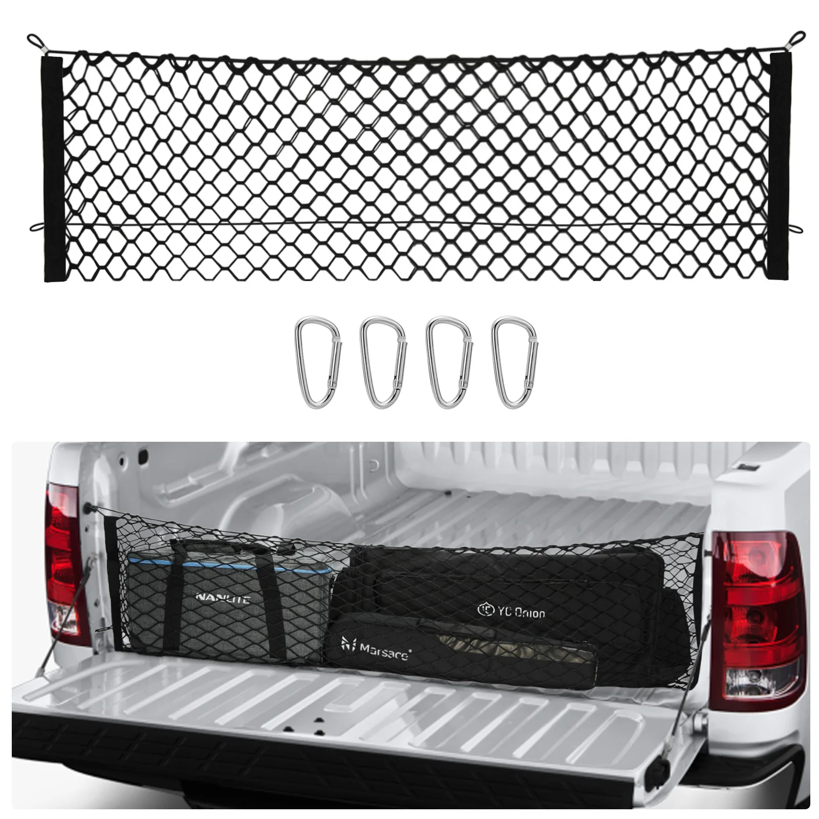 SUV Trunk Luggage Mesh Pocket Set Off-Road Storage Organizer Bags Car Accessories Car Mesh Pocket