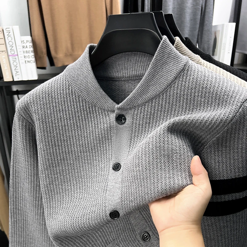 Men's Luxury Knitting High Quality Cardigan Autumn Winter High Quality Long Sleeves Sweater Leisure Fashion Men's Clothing Tops
