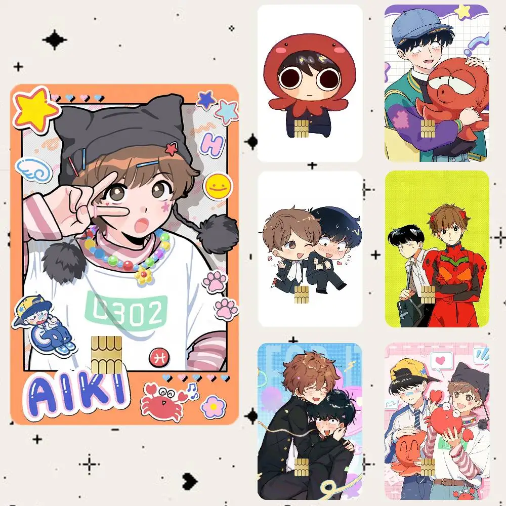 Cute Anime Go for It Nakamura  HD Waterproof Card Skins Protective Stickers for Credit Bank Game Cards