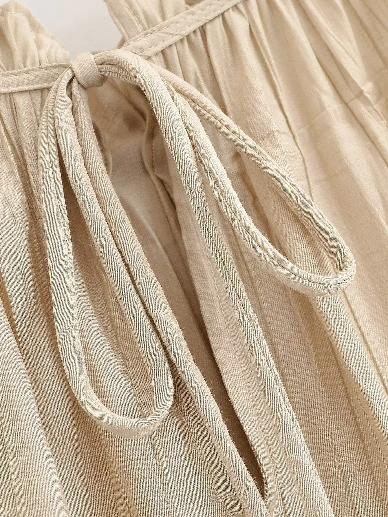 European and American Style 2026 New Summer Style Beaded Halter Neck Sleeveless Top + Elastic Waist Lantern Trousers Suit