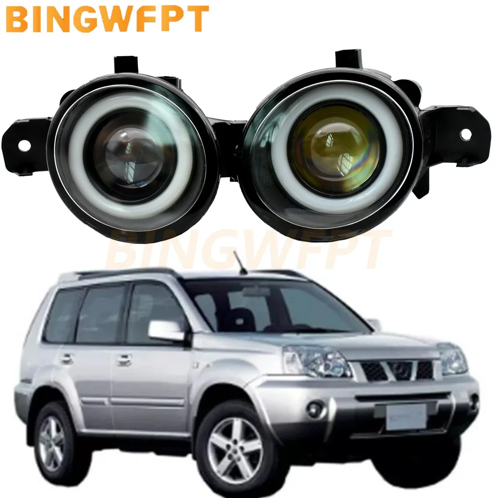 

2PCS / LOT Car H11 LED Fog Light Angel Eye For Nissan X-Trail T30 2001 2002 2003 2004 2005 2006 DRL White 12V Fog Lamp Assembly