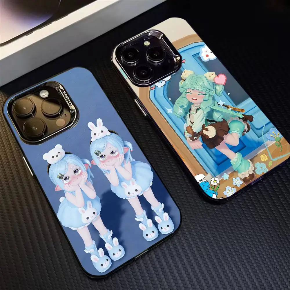 

H-Heartopia Character Wearing Print Phone Case For iPhone 16 17 15 14 12 13 Pro Max Black Color Shockproof Cover