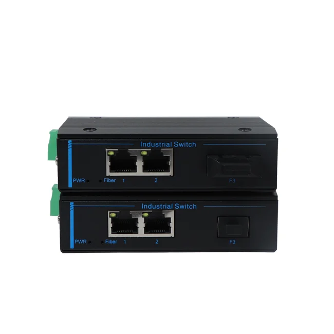 Industrial Ethernet Switch 2 Port Gigabit DC Input Network Switch SFP RJ45 DIN-rail Ethernet Switch