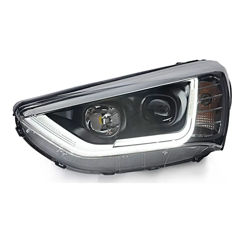 Head Lamp for Hyundai Santa FE 2013-2018  LED Headlight IX45 Headlights  DRL Turn Signal High Beam Angel Eye Projector Lens