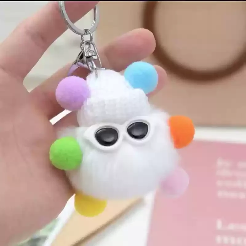 Porte-clés lapin en peluche mignon Xiaomei Qiu, pendentif de poupée Simple de style fille, accessoire de sac à dos pour meilleur ami étudiant
