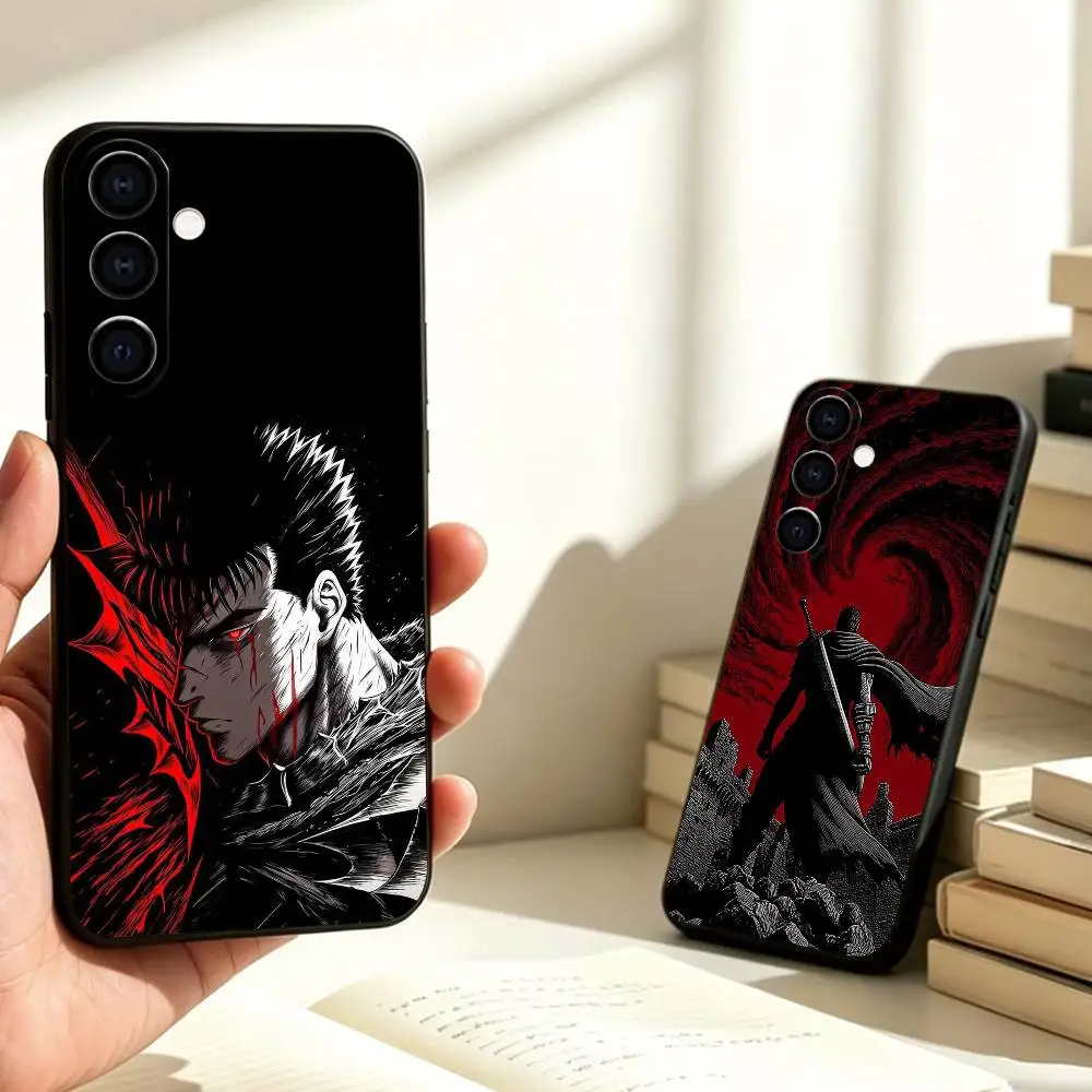 Anime Berserk Guts  Phone Case For Samsung Galaxy A73,A72,A71,A70,A53,A52,A51,Soft Silicone Black Cover Gift