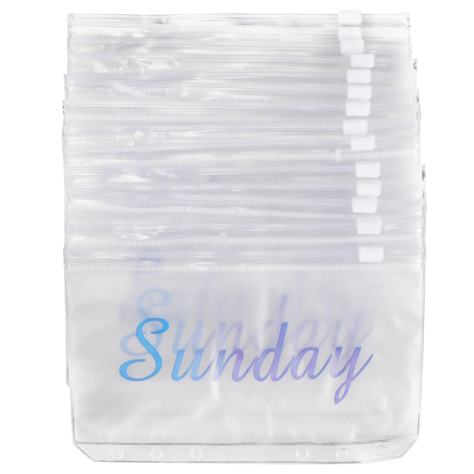 

14pcs A6 Zipper Binder Bags Pvc Transparent Pouches For Document Filing Money Saving Challenge Budget Organizer Loose Leaf