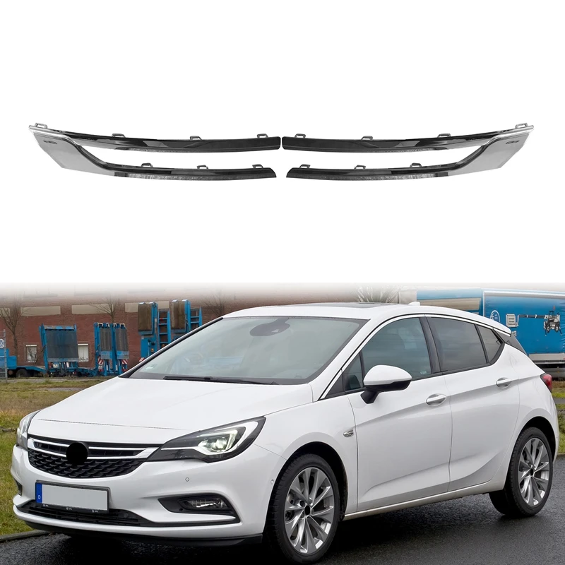 For Opel Vauxhall Astra 2015-2020 Chrome Upper Front Center Grille Grill Moulding Strips Cover Trim Replacement