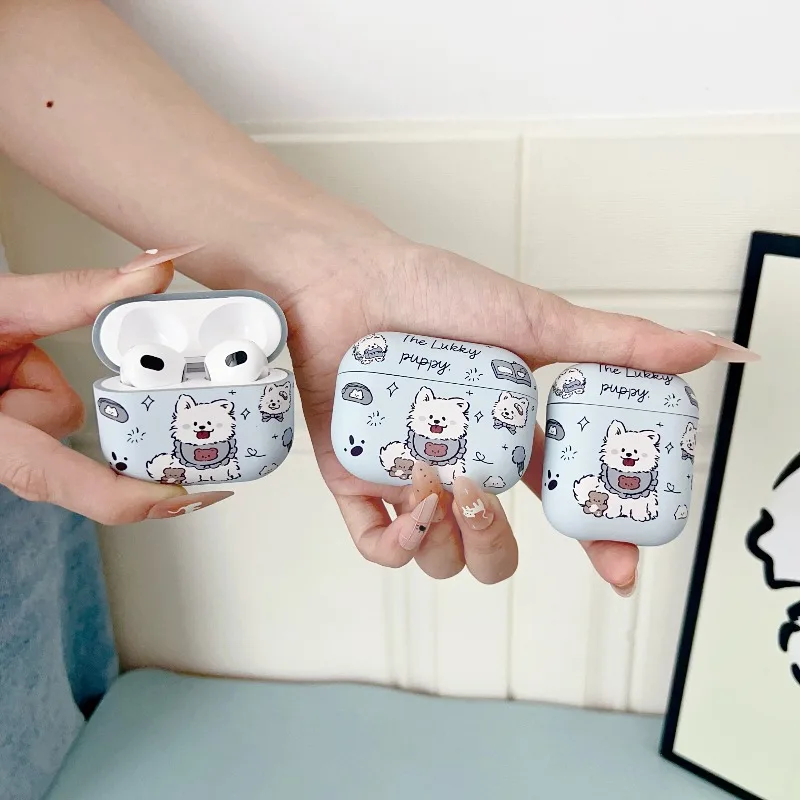 

Cute Cartoon Puppy Case for AirPods Pro 3 AirPods 4 3 2 1 Pro 2 Kawaii Pattern Wireless Earphone Cover Charging Box