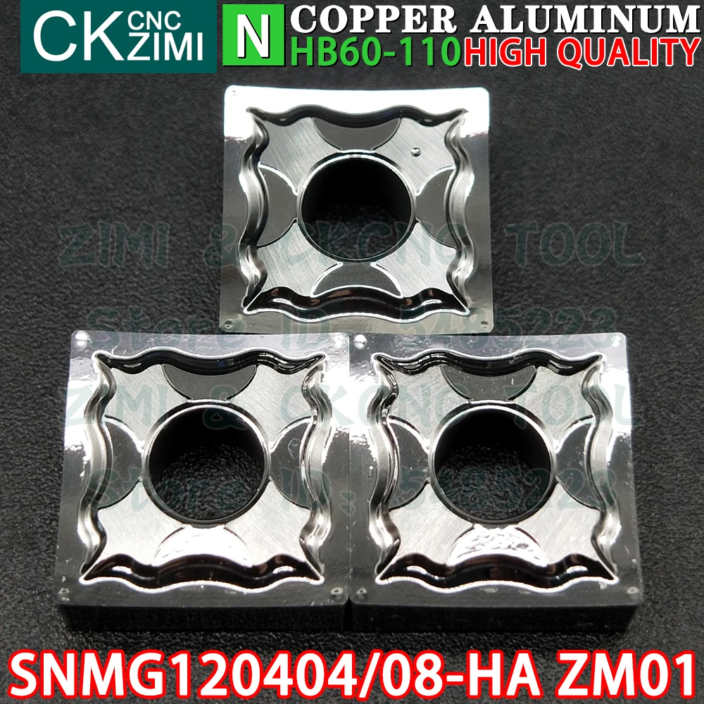 Imagem -04 - Inserções de Metal Duro Inserções de Torneamento Ferramentas Snmg1204 Snmg 1204 Cnc Cortador Mecânico Torno de Metal Ferramentas de Corte para Alumínio Snmg120404-ha Zm01 Snmg120408-ha Zm01