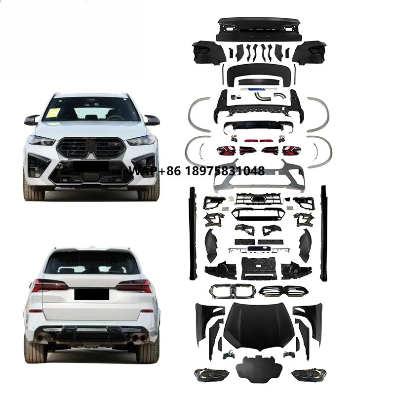 Frontstoßstange Heckstoßstange Seitenschweller Kühlergrill Motorhaube 2014-2018 Jahrgang X5 F15 Upgrade auf Style Komplettes Old-to-New Karosserie-Kit