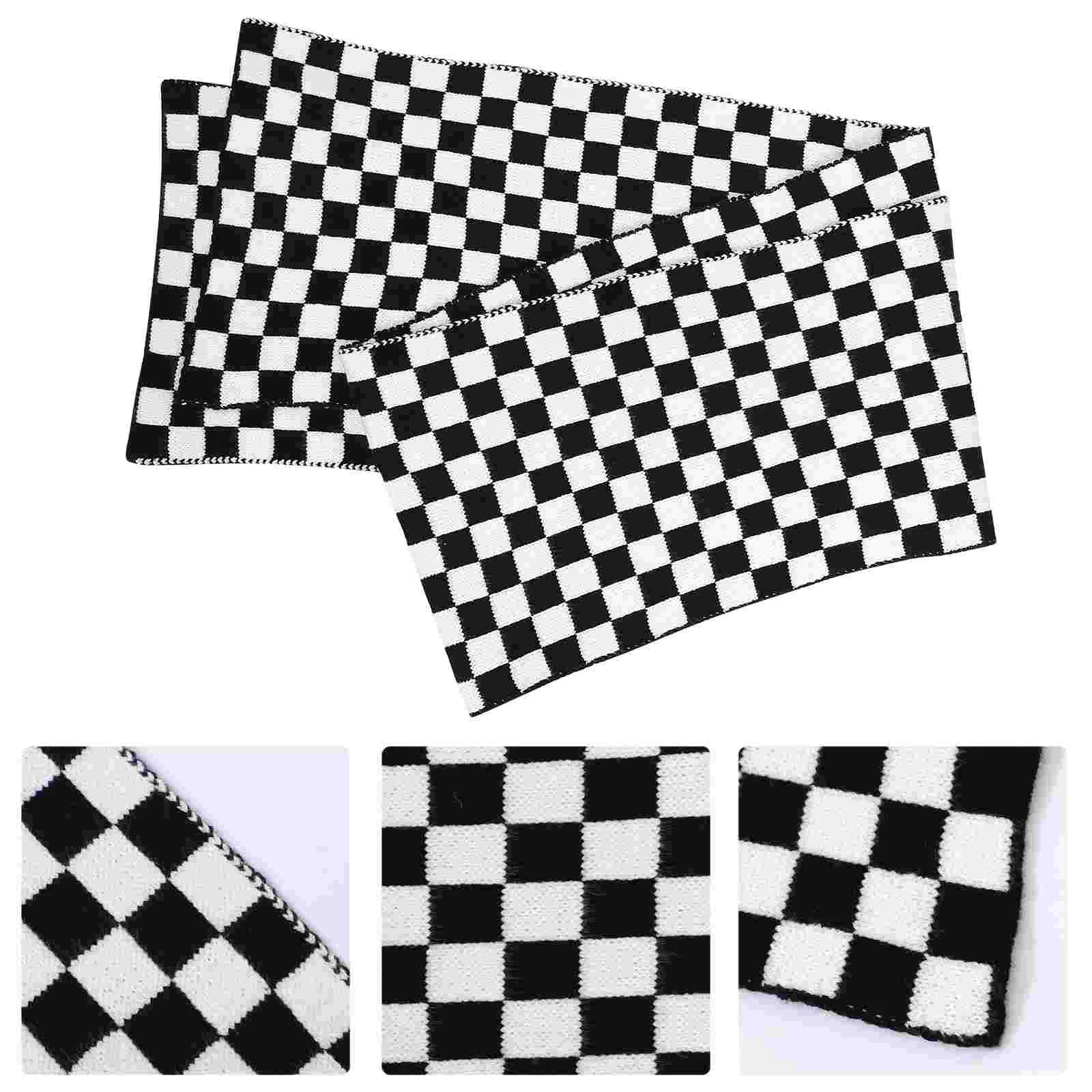 Checkerboard Scarf Warm Shawl Lady Women Plaids Elegant Sunshade Printed Winter for Chessboard Cashmere