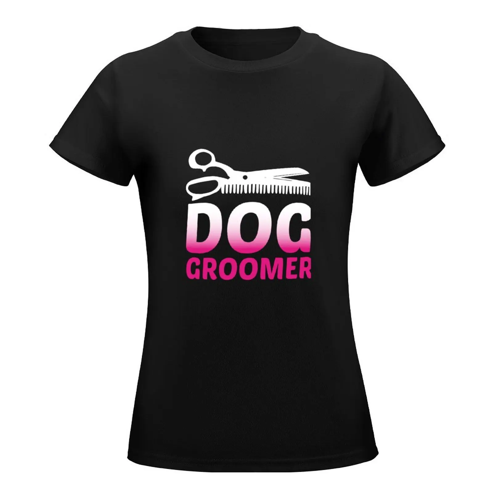 dog groomer T-Shirt plus size tops tops white t-shirt dress for Women sexy